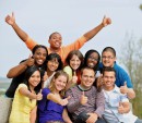 Happy students